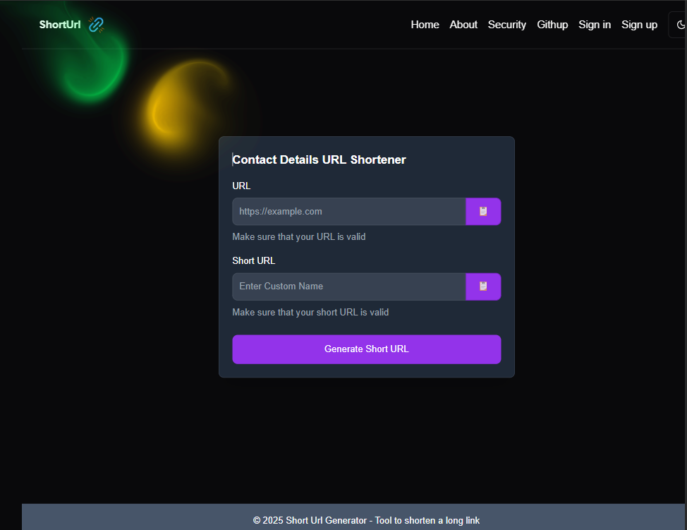 ShortURL - Link Shortener App Screenshot 1
