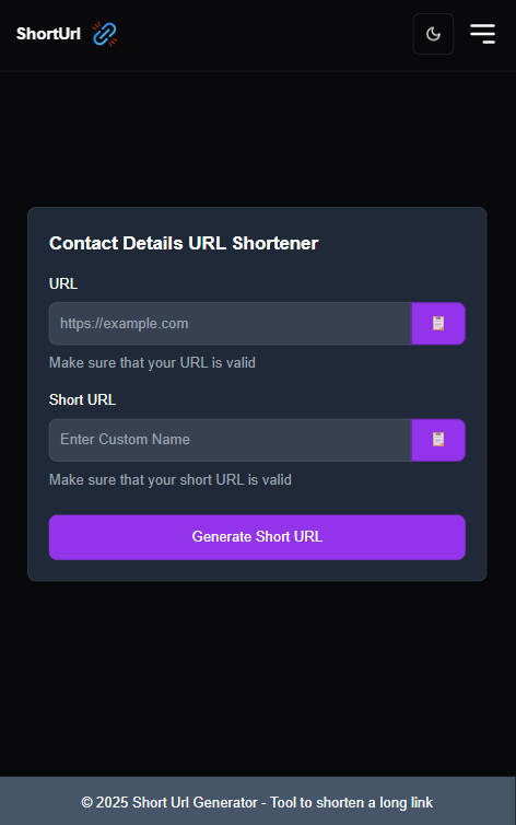 ShortURL - Link Shortener App Screenshot 2